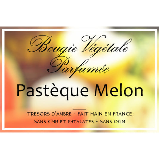 Bougie végétale parfumée Pastèque Melon Métal