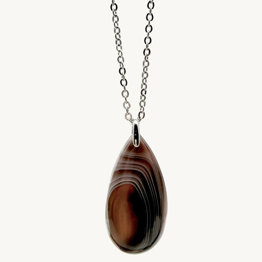 Pendentif  Agate du Botswana  – Pierre naturelle | Modèle unique