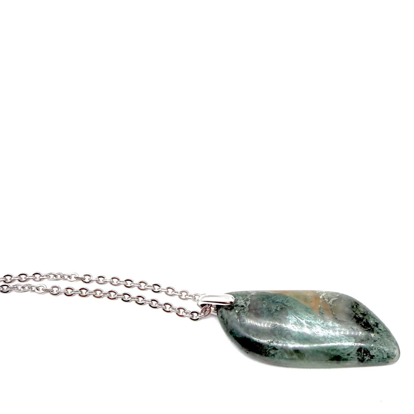 Pendentif Agate mousse – Pierre naturelle | Modèle unique