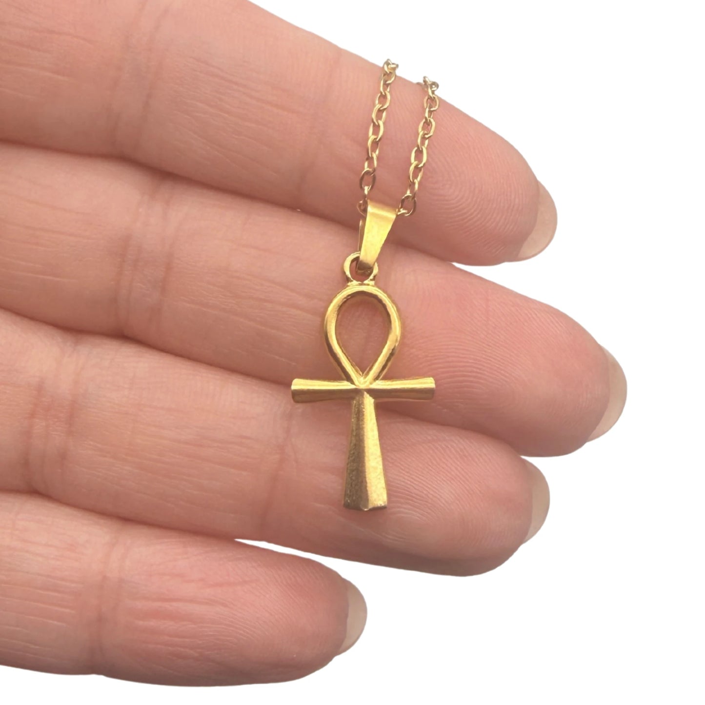 Croix d’Ankh (Croix de Vie) en Acier Inoxydable doré