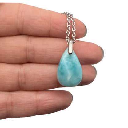 Pendentif Larimar – Pierre naturelle | Modèle unique