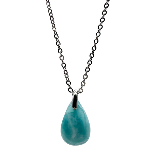 Pendentif Larimar – Pierre naturelle | Modèle unique