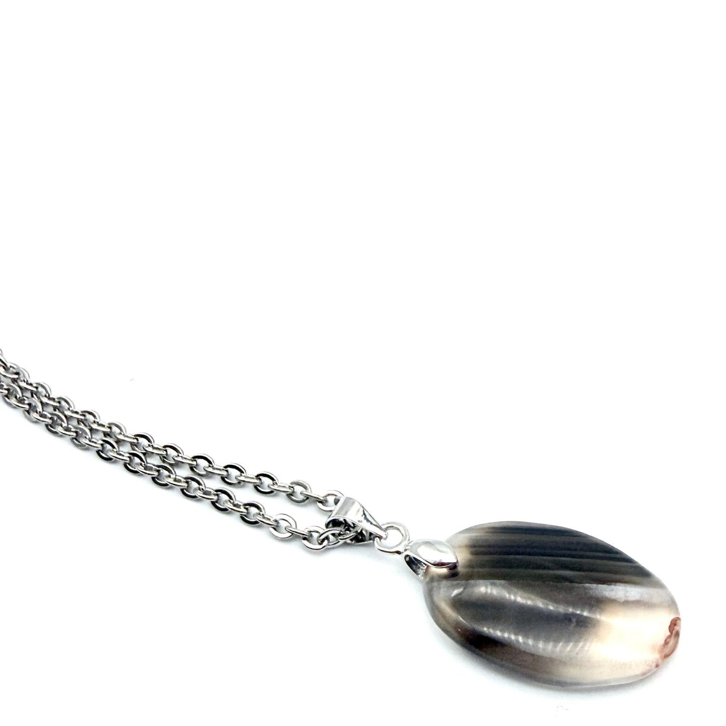 Pendentif Ovale en Agate du Botswana - Pierre Naturelle - Modèle unique