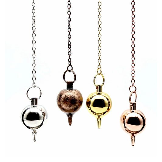 Pendule divinatoire en métal – forme boule