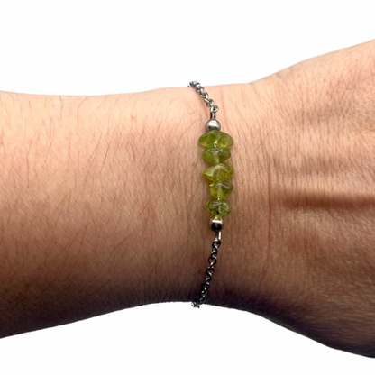 Bracelet en pierre naturelle en acier inoxydable au choix