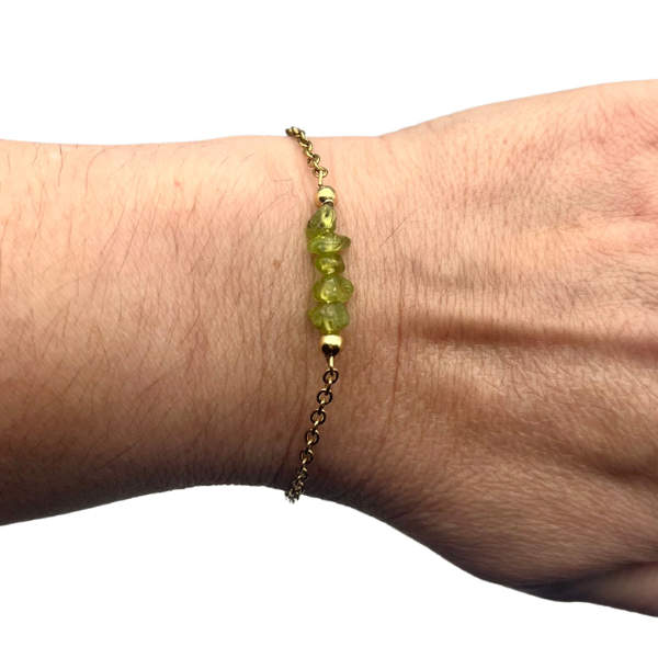 Bracelet en pierre naturelle en acier inoxydable au choix