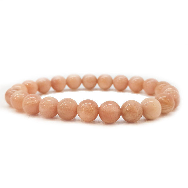 Pierre de lune Orange Bracelet en Pierre Boule