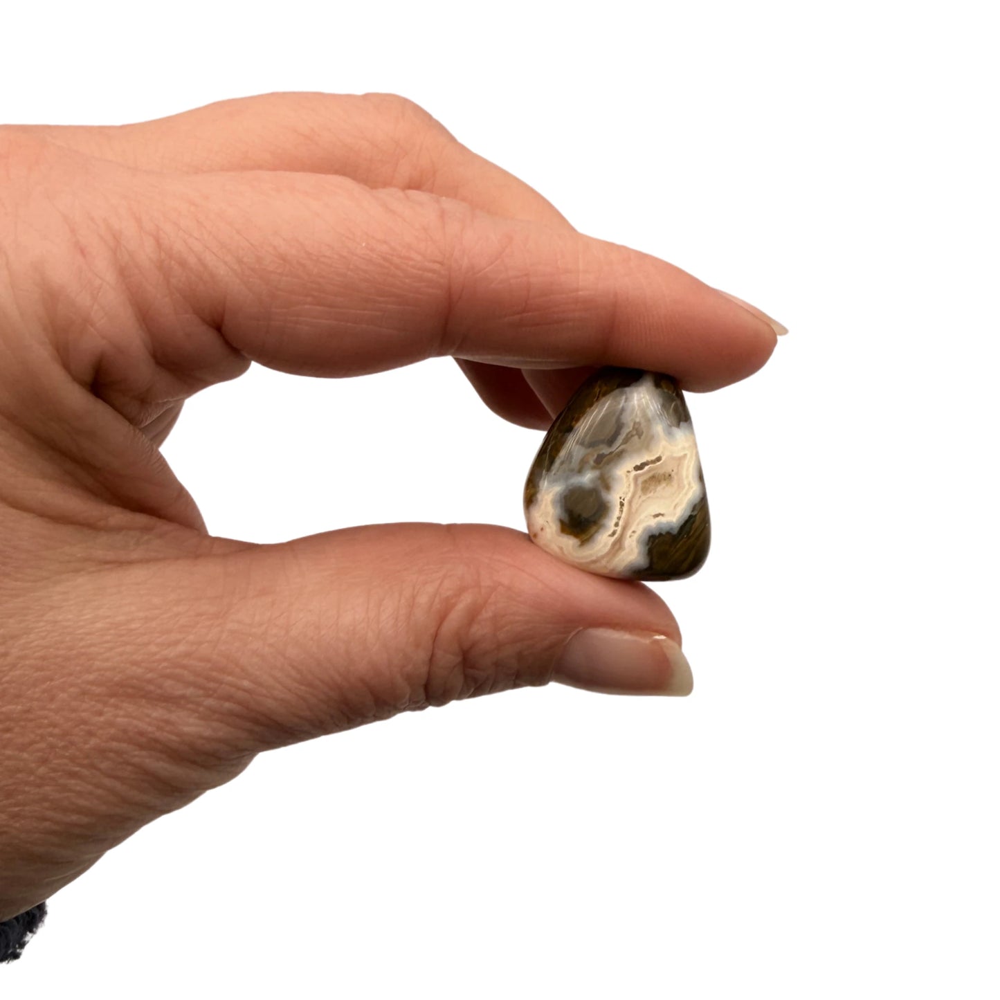 Pierre Roulée en Agate Dendritique - Pierre Naturelle