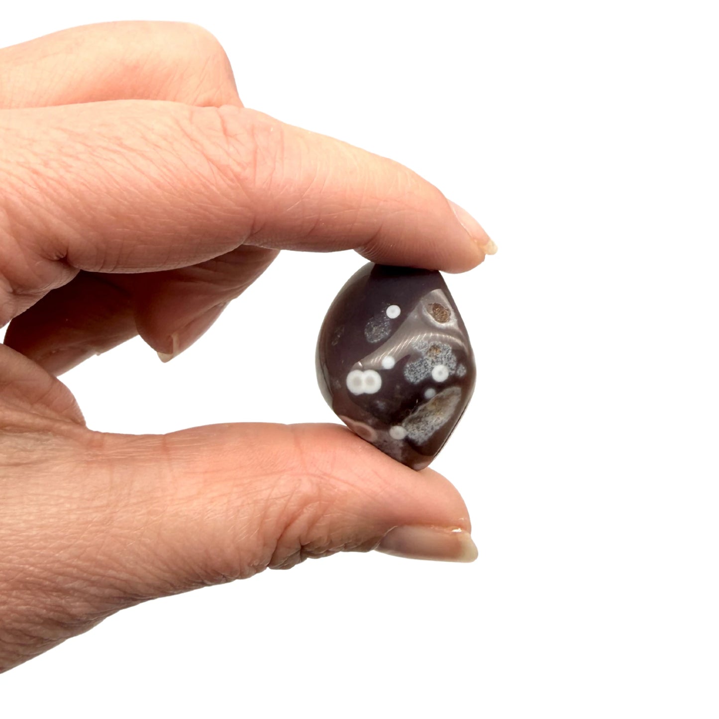 Pierre Roulée en Agate du Botswana - Pierre Naturelle