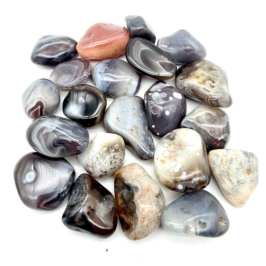 Pierre Roulée en Agate du Botswana - Pierre Naturelle
