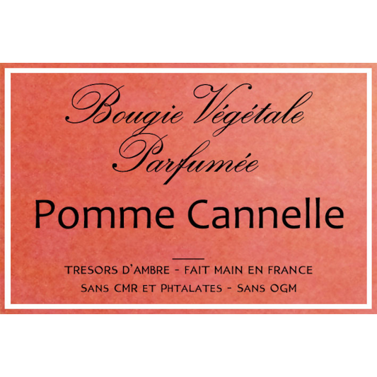 Bougie végétale parfumée Pomme Cannelle