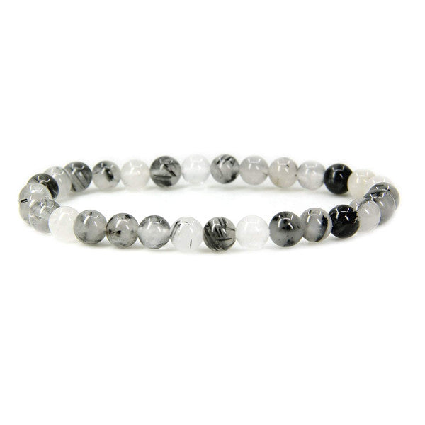 Quartz Tourmaline Bracelet en Pierre Boule