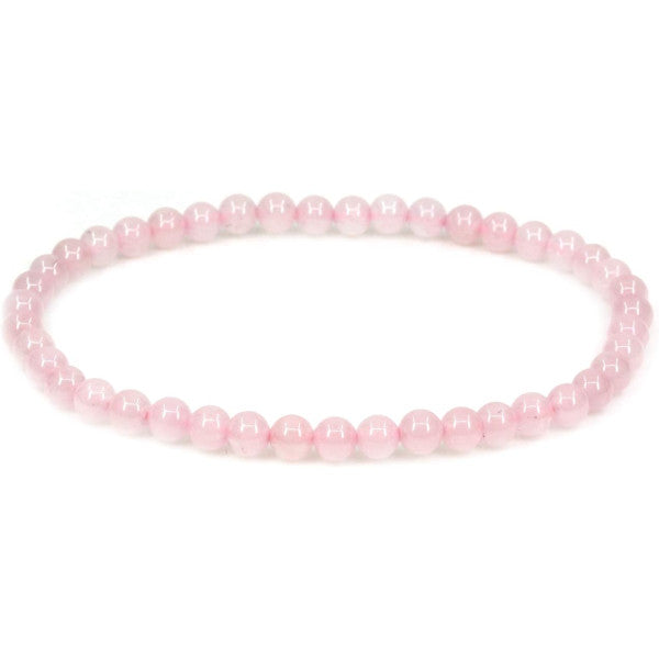 Quartz rose Bracelet en Pierre Boule