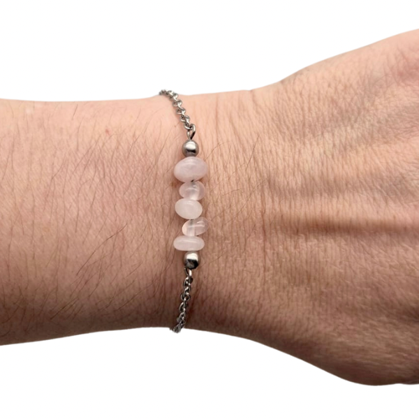 Bracelet en pierre naturelle en acier inoxydable au choix