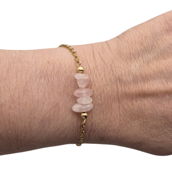 Bracelet en pierre naturelle en acier inoxydable au choix