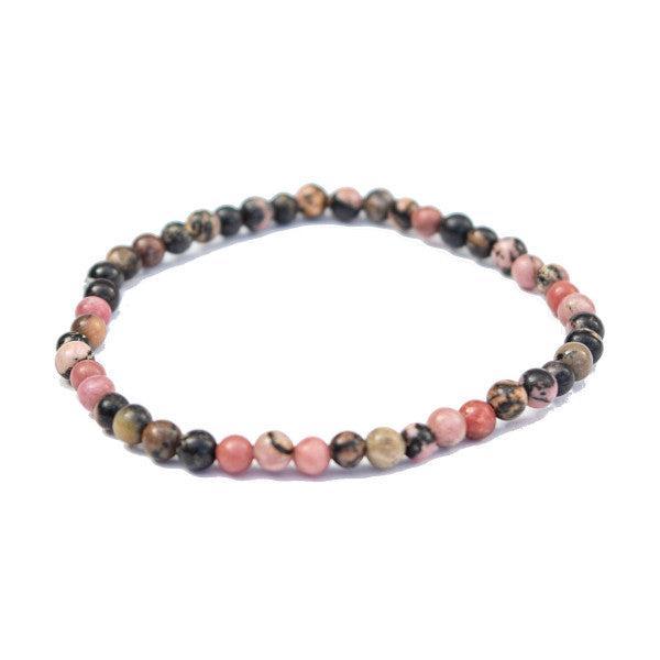 Rhodonite Bracelet en Pierre Boule