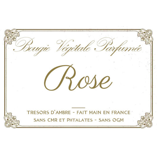 Bougie végétale parfumée Rose Métal