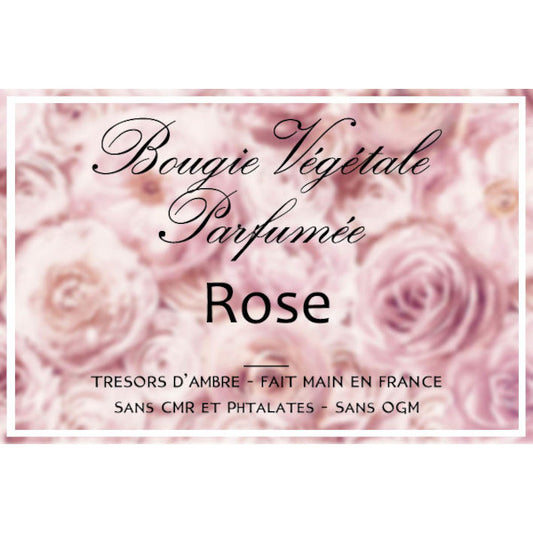 Bougie végétale parfumée Rose Métal