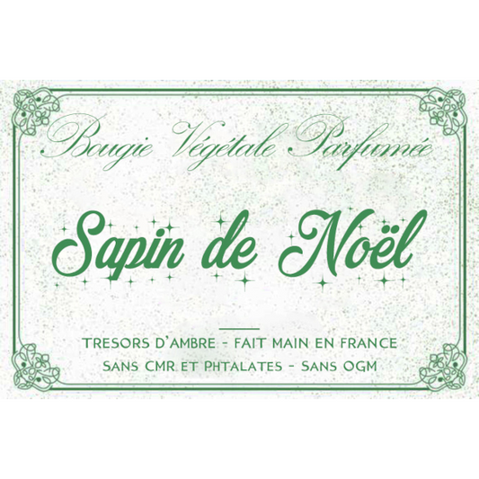 Bougie végétale parfumée Sapin de Noël Métal