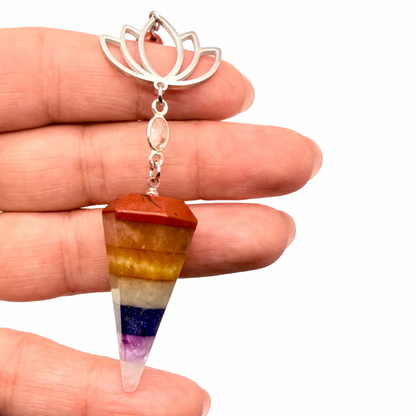 Pendule 7 chakras - Pièce Unique
