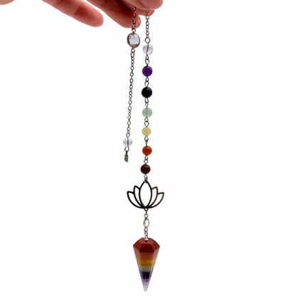 Pendule 7 chakras - Pièce Unique