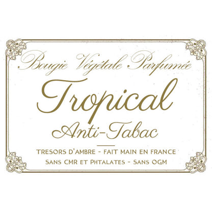 Bougie végétale parfumée Tropical  Anti Tabac métal