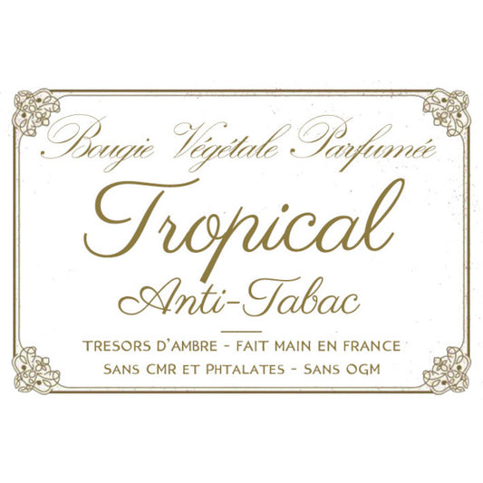 Bougie végétale parfumée Tropical  Anti Tabac métal