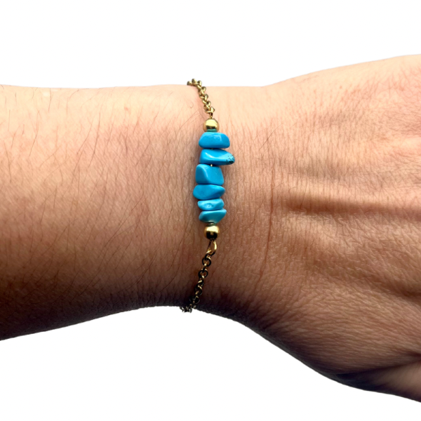 Bracelet en pierre naturelle en acier inoxydable au choix