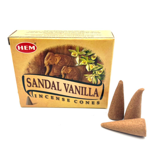 Encens Vanille Bois de Santal (Sandal Vanilla) en Cônes HEM